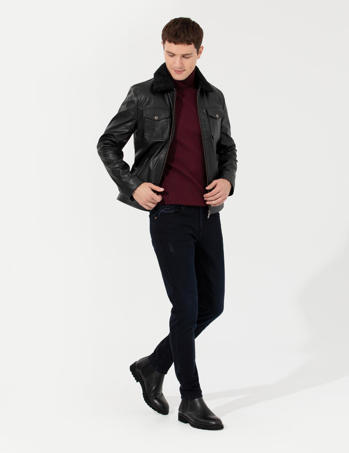 Siyah Deri Ceket - 50262422014