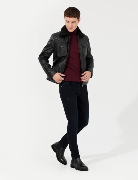 Siyah Deri Ceket - 50262422014