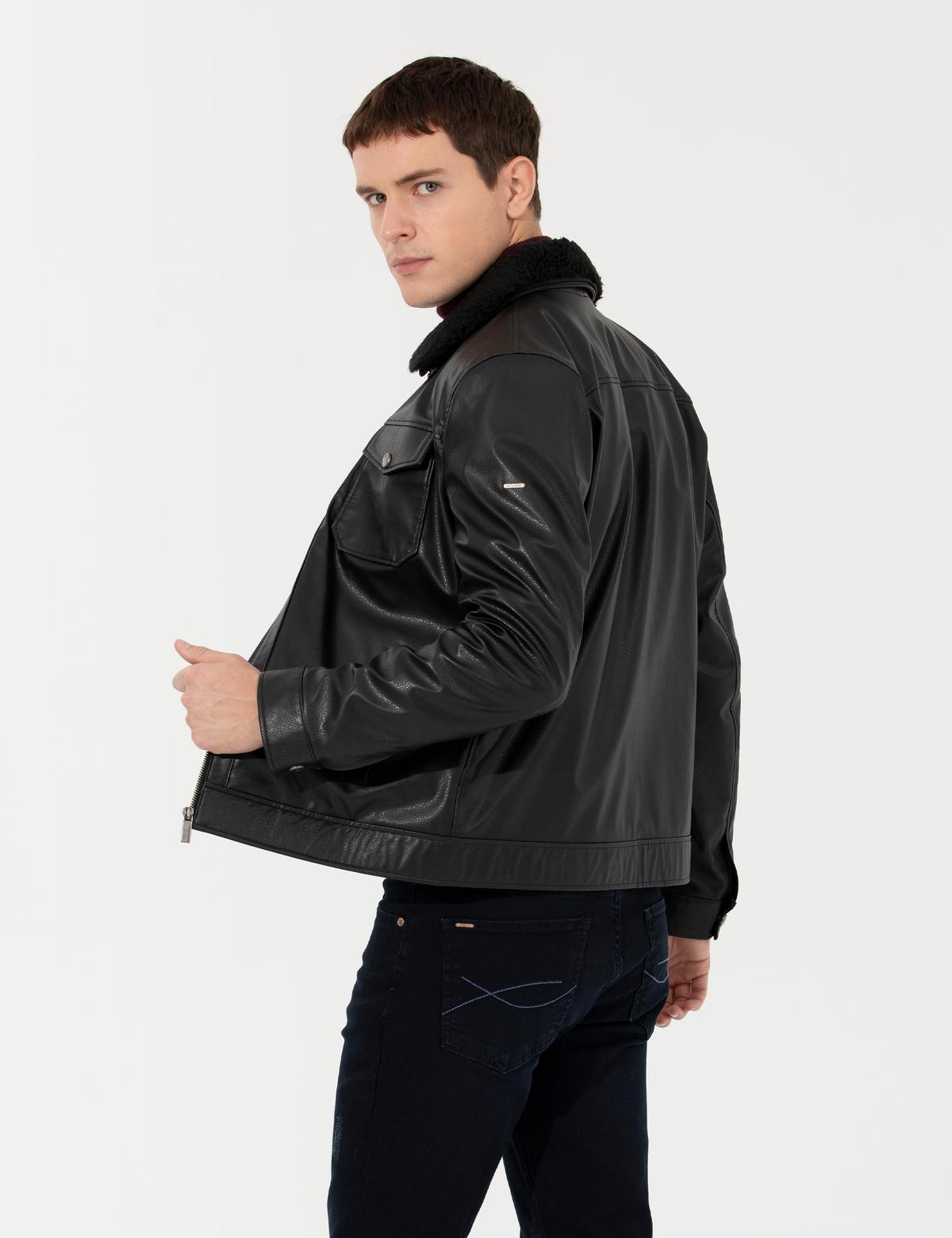 Siyah Deri Ceket - 50262422014