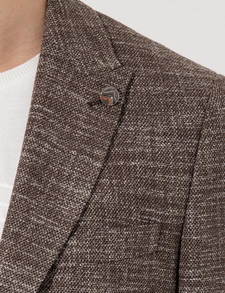 Kahverengi Slim Fit Ceket - 50256804080