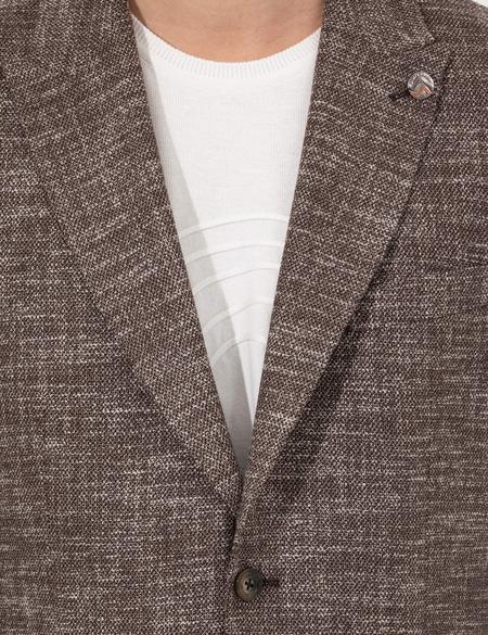 Kahverengi Slim Fit Ceket - 50256804080