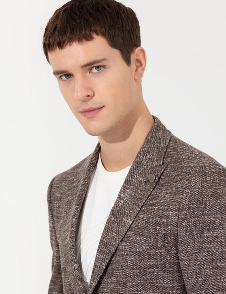 Kahverengi Slim Fit Ceket - 50256804080