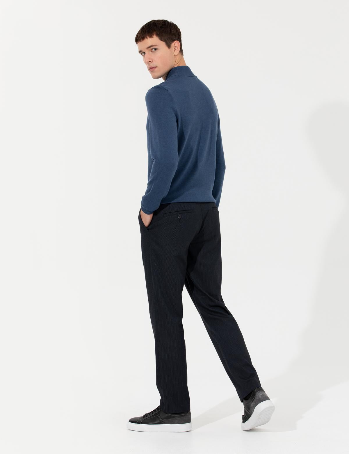 Lacivert Slim Fit Kumaş Pantolon - 50257491045