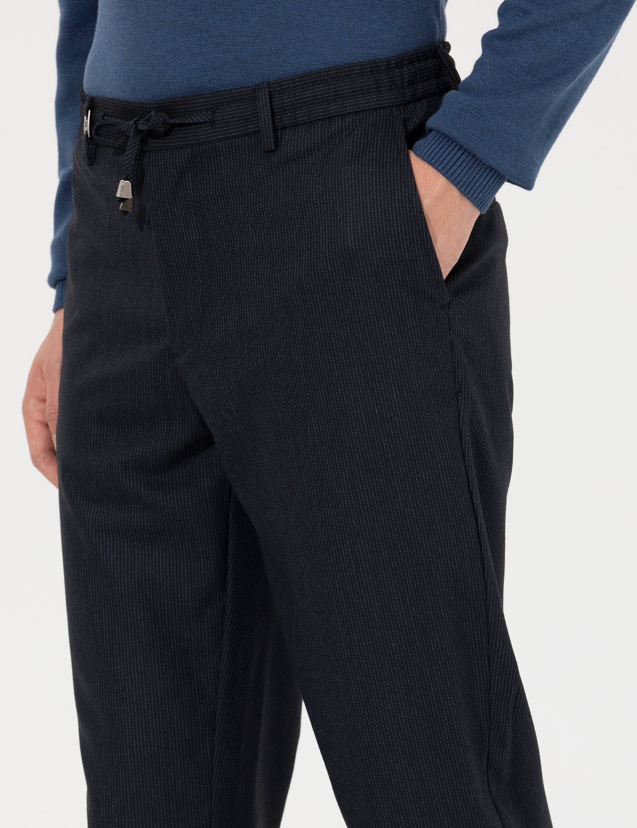 Lacivert Slim Fit Kumaş Pantolon