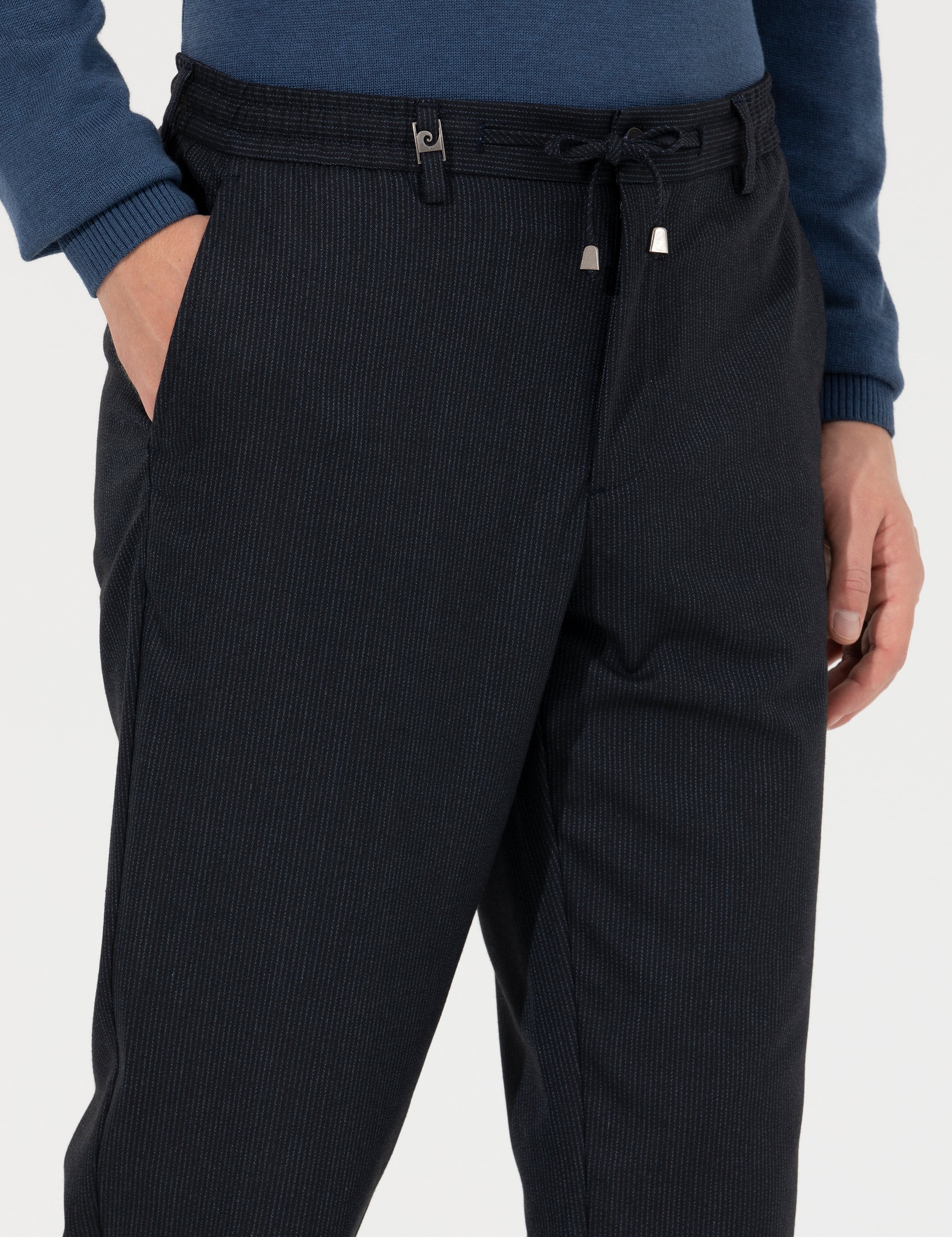 Lacivert Slim Fit Kumaş Pantolon - Image 5