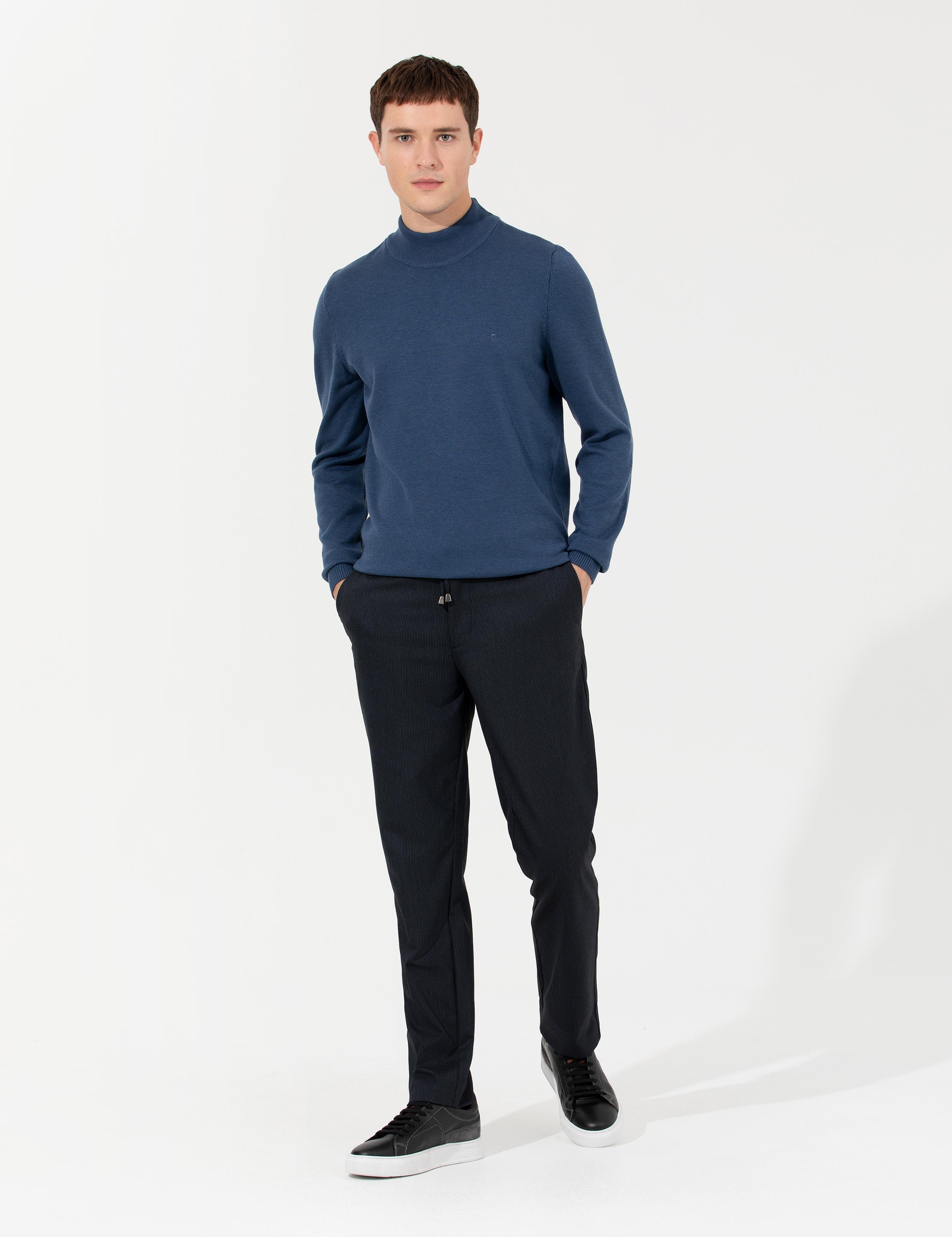 Lacivert Slim Fit Kumaş Pantolon