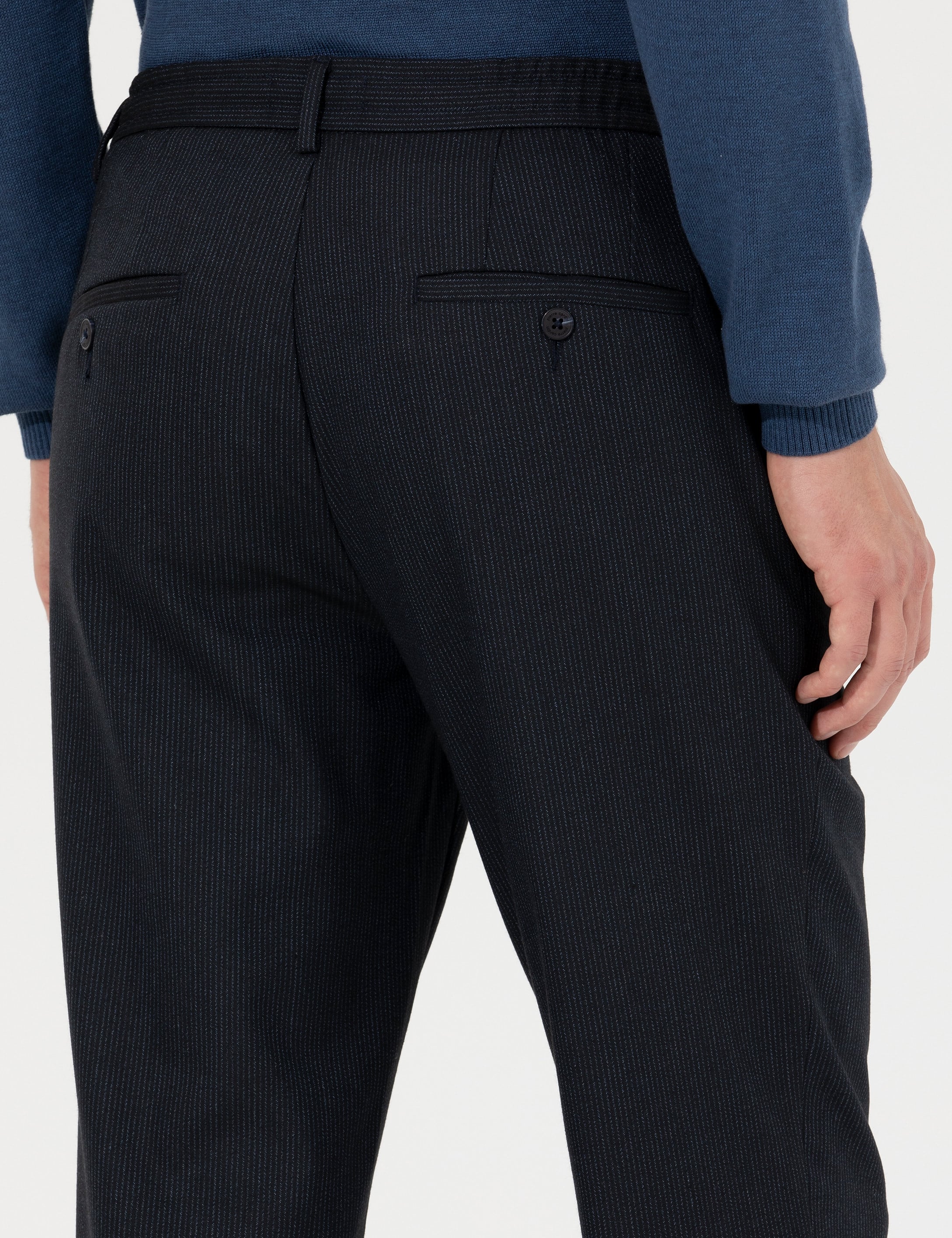 Lacivert Slim Fit Kumaş Pantolon