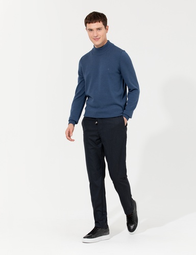 Lacivert Slim Fit Kumaş Pantolon