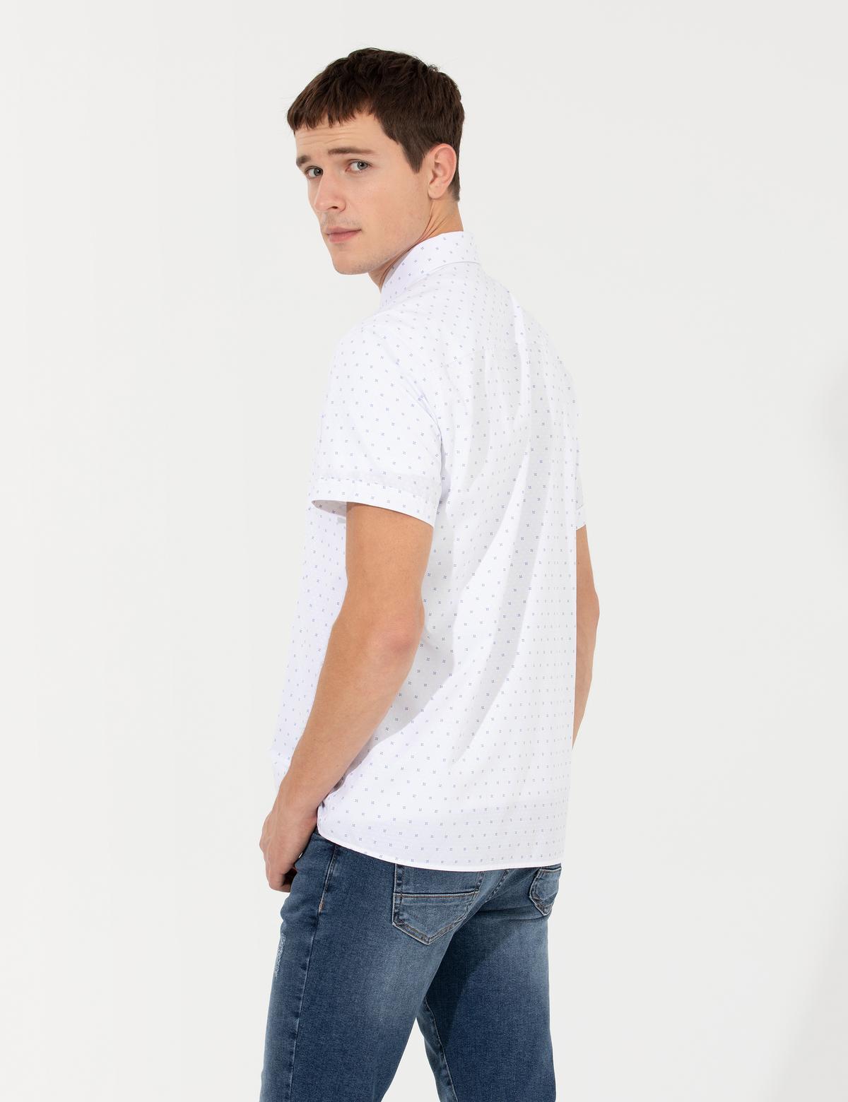 Lacivert Regular Fit Kısa Kollu Gömlek - 50252459028