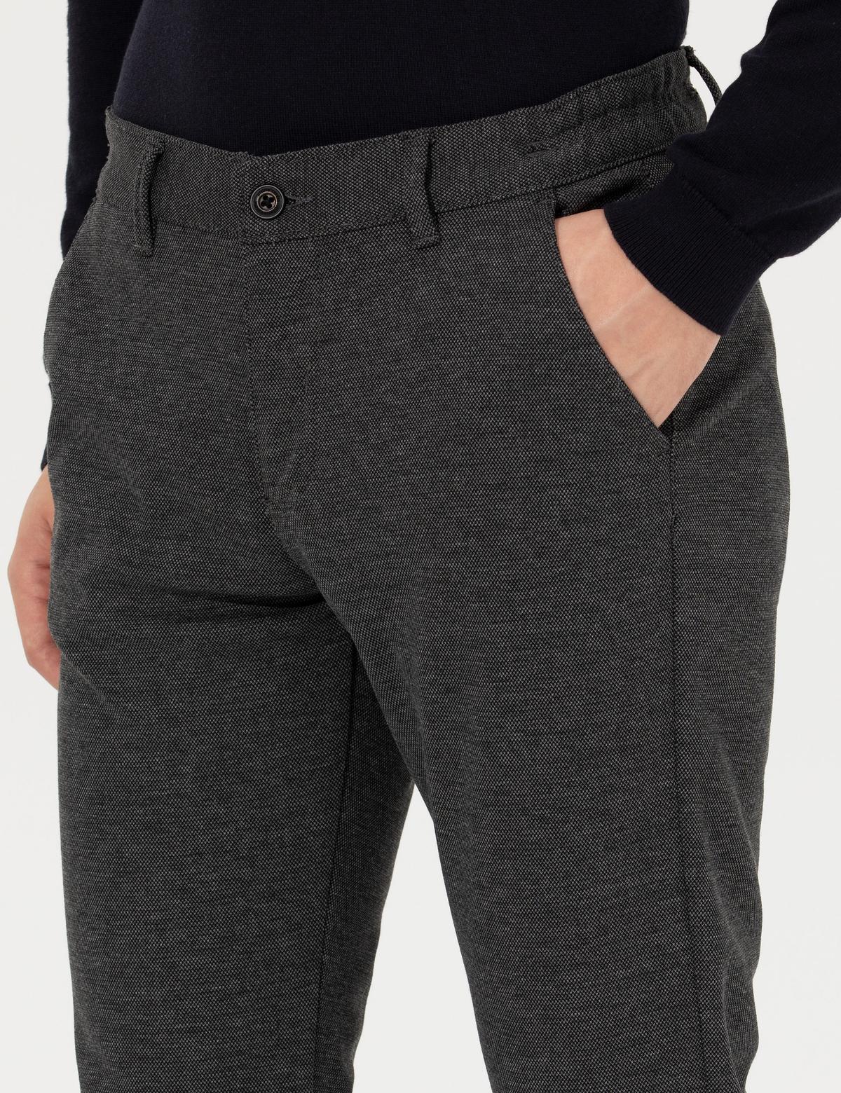 Antrasit Slim Fit Kanvas Pantolon - 50263551027