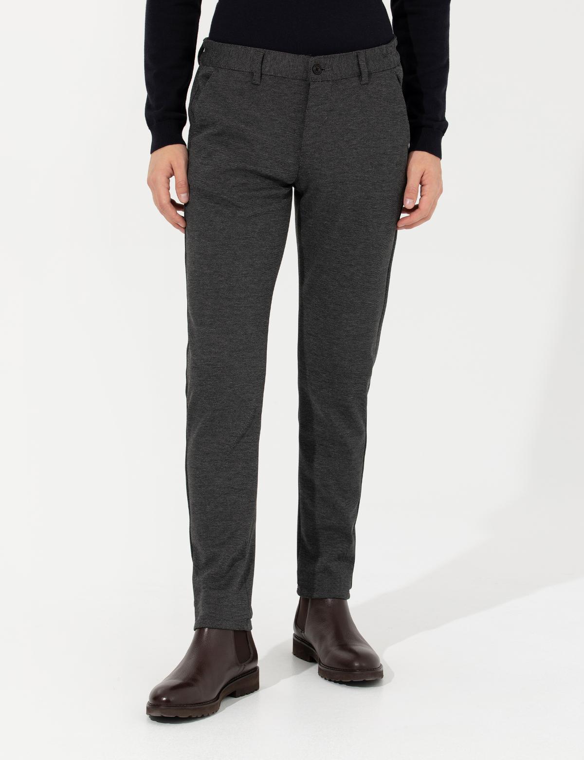 Antrasit Slim Fit Kanvas Pantolon - 50263551027