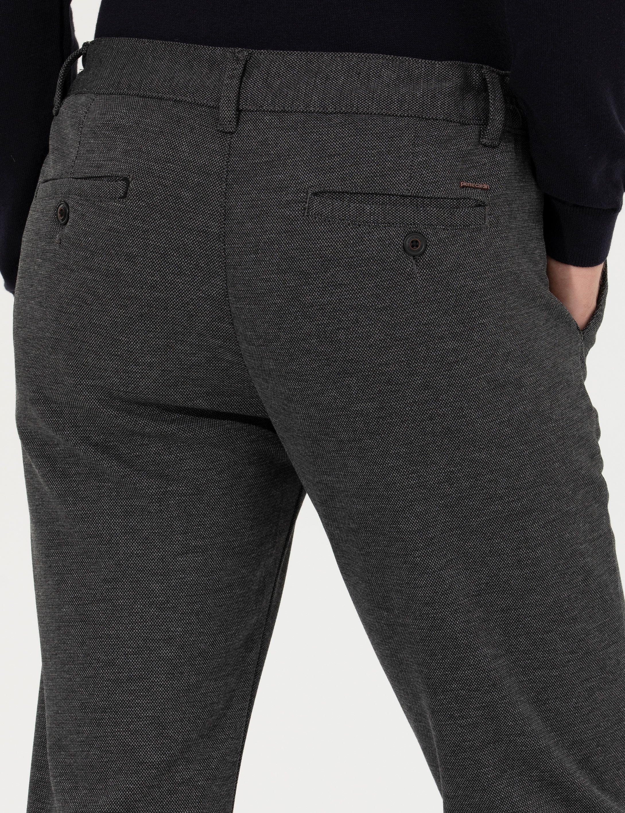 Antrasit Slim Fit Kanvas Pantolon - Image 7