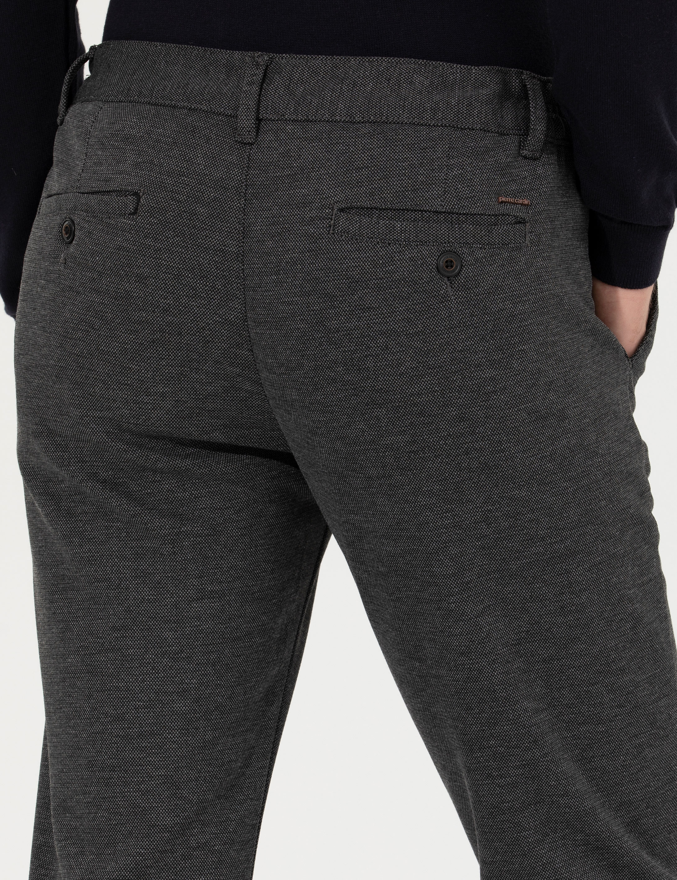 Antrasit Slim Fit Kanvas Pantolon