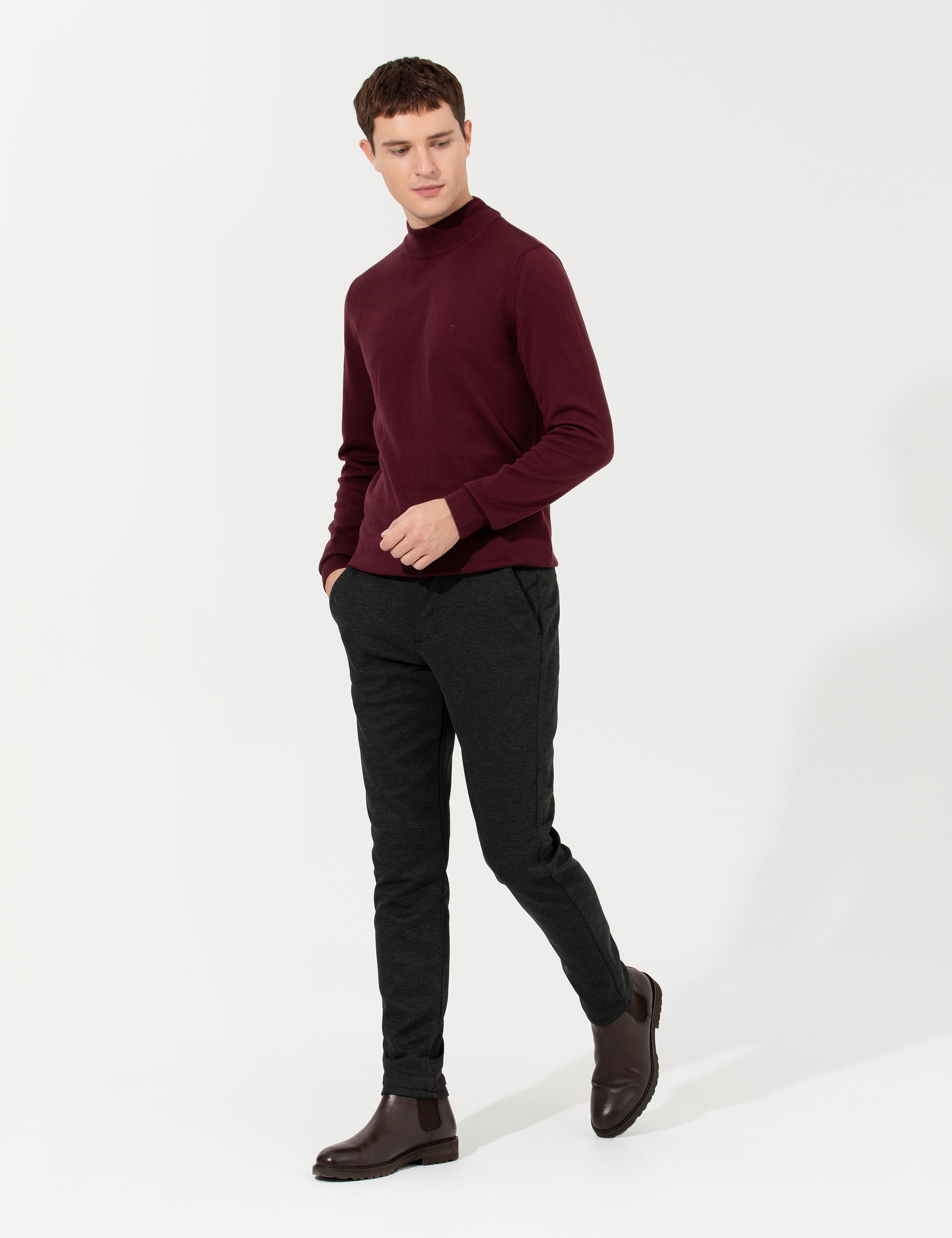 Siyah Slim Fit Kanvas Pantolon