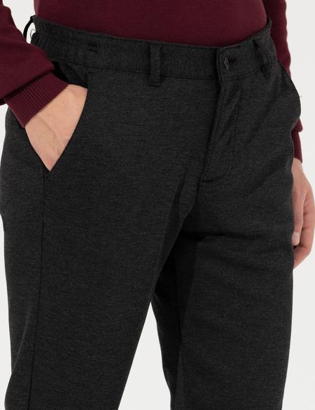 Siyah Slim Fit Kanvas Pantolon - 50263551202