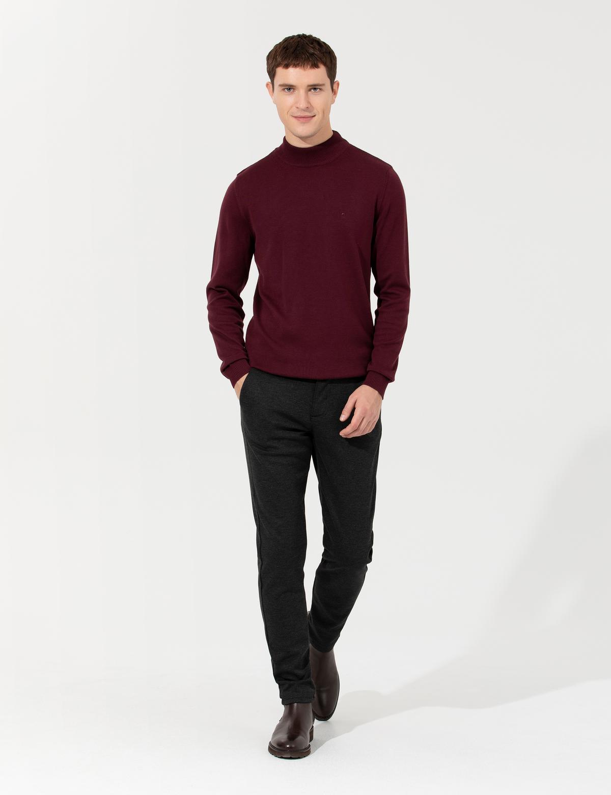 Siyah Slim Fit Kanvas Pantolon