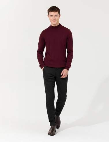 Siyah Slim Fit Kanvas Pantolon
