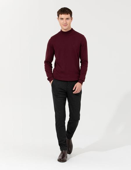 Siyah Slim Fit Kanvas Pantolon - 50263551202