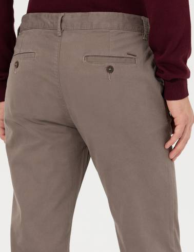 Açık Kahverengi Regular Fit Kanvas Pantolon