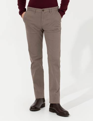 Açık Kahverengi Regular Fit Kanvas Pantolon