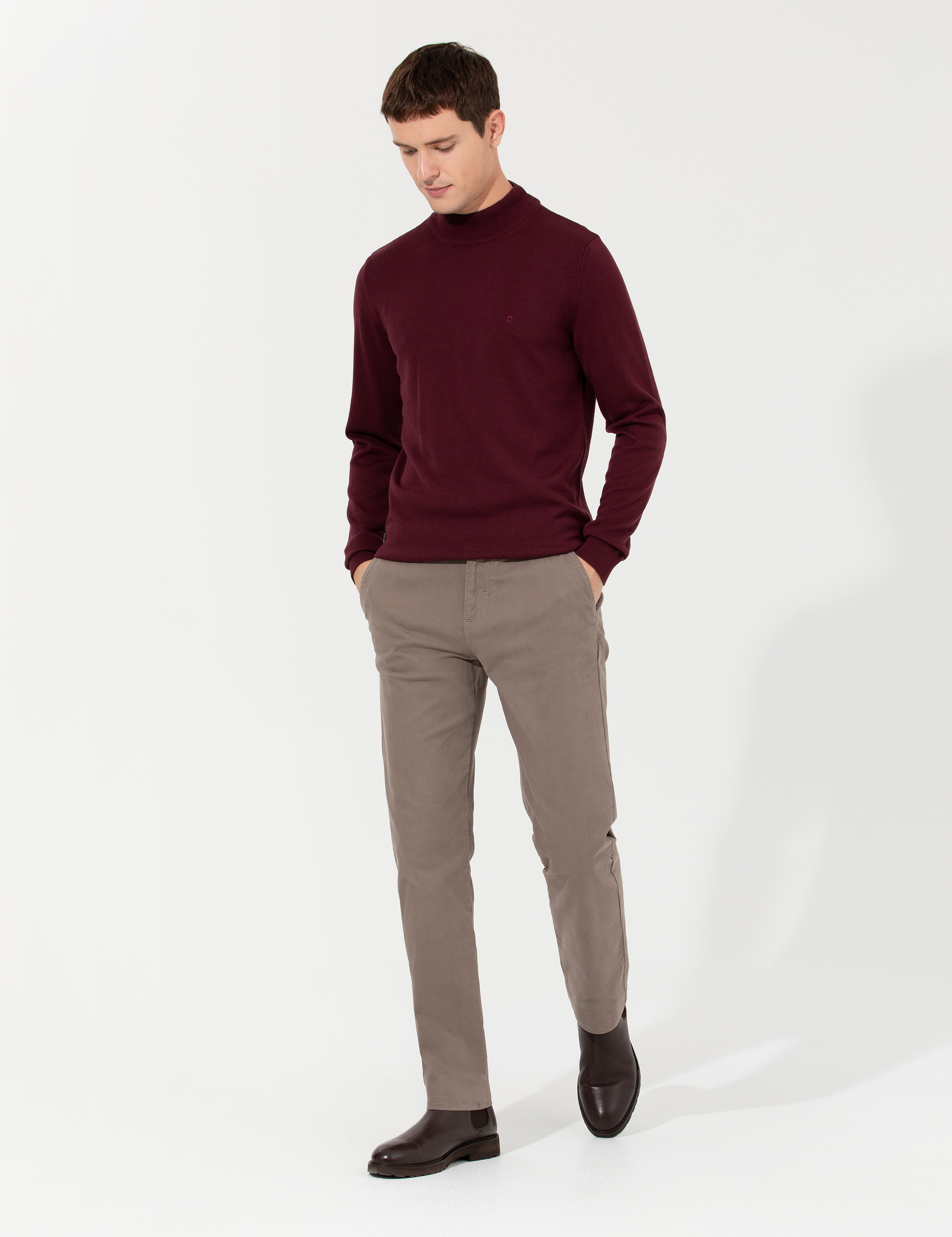 Açık Kahverengi Regular Fit Kanvas Pantolon - Image 1