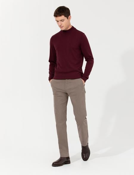 Açık Kahverengi Regular Fit Kanvas Pantolon - 50259782285