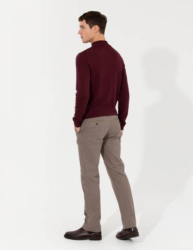 Açık Kahverengi Regular Fit Kanvas Pantolon