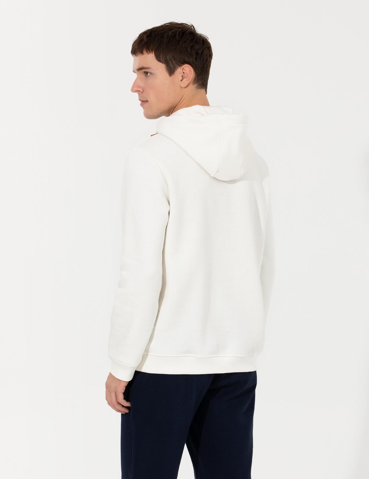 Ekru Kapüşonlu Sweatshirt - 50258518006