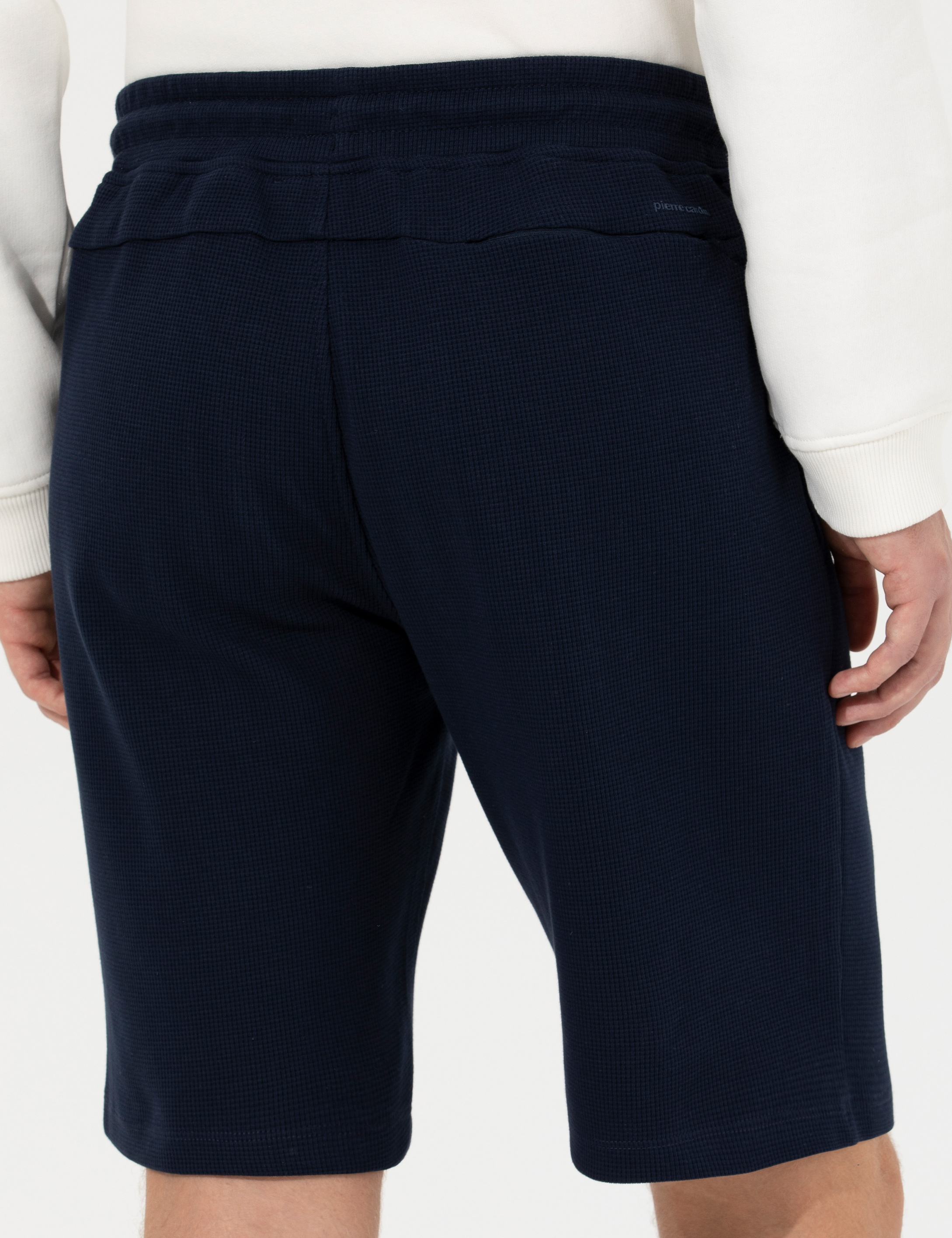 Lacivert Slim Fit Örme Şort