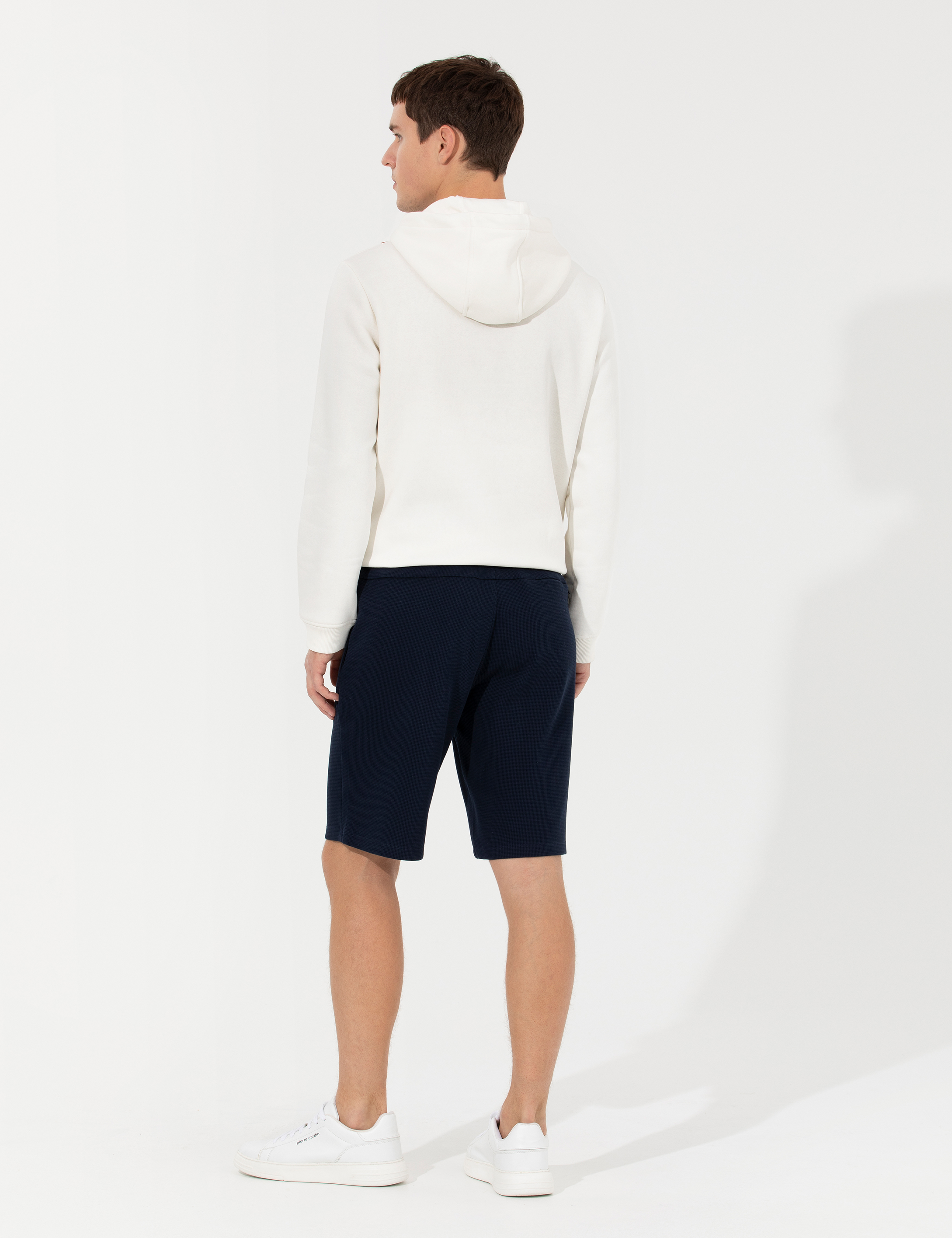 Lacivert Slim Fit Örme Şort