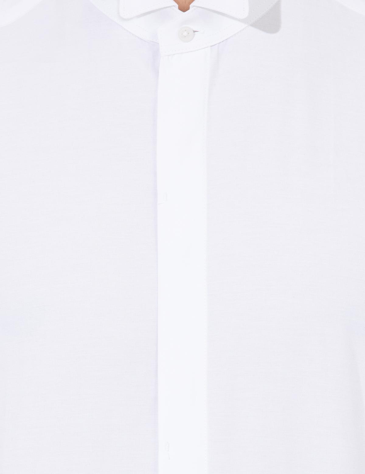 Beyaz Slim Fit Smokin Gömlek - 50251057007