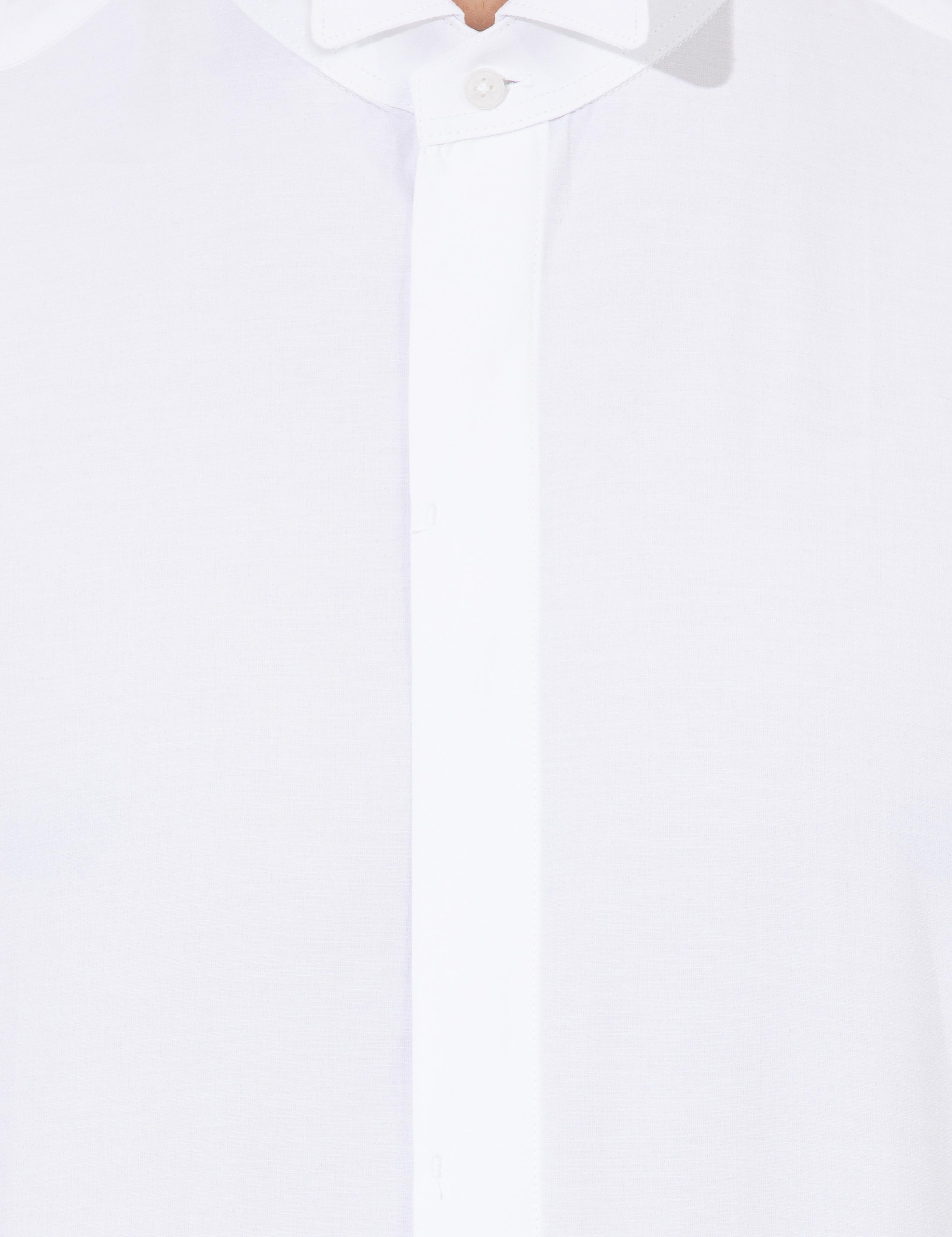 Beyaz Slim Fit Smokin Gömlek