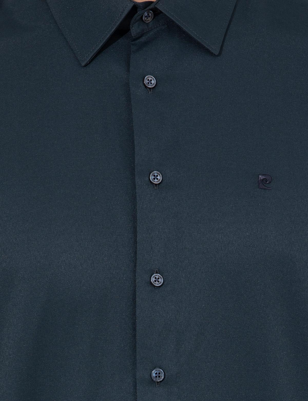 Lacivert Slim Fit Uzun Kollu Basic Gömlek - 50251179015