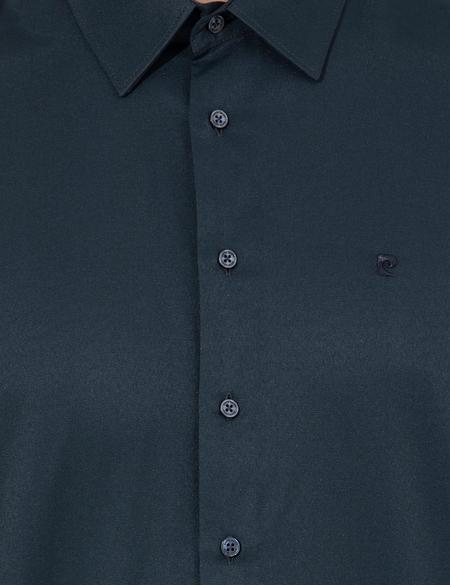 Lacivert Slim Fit Uzun Kollu Basic Gömlek - 50251179015