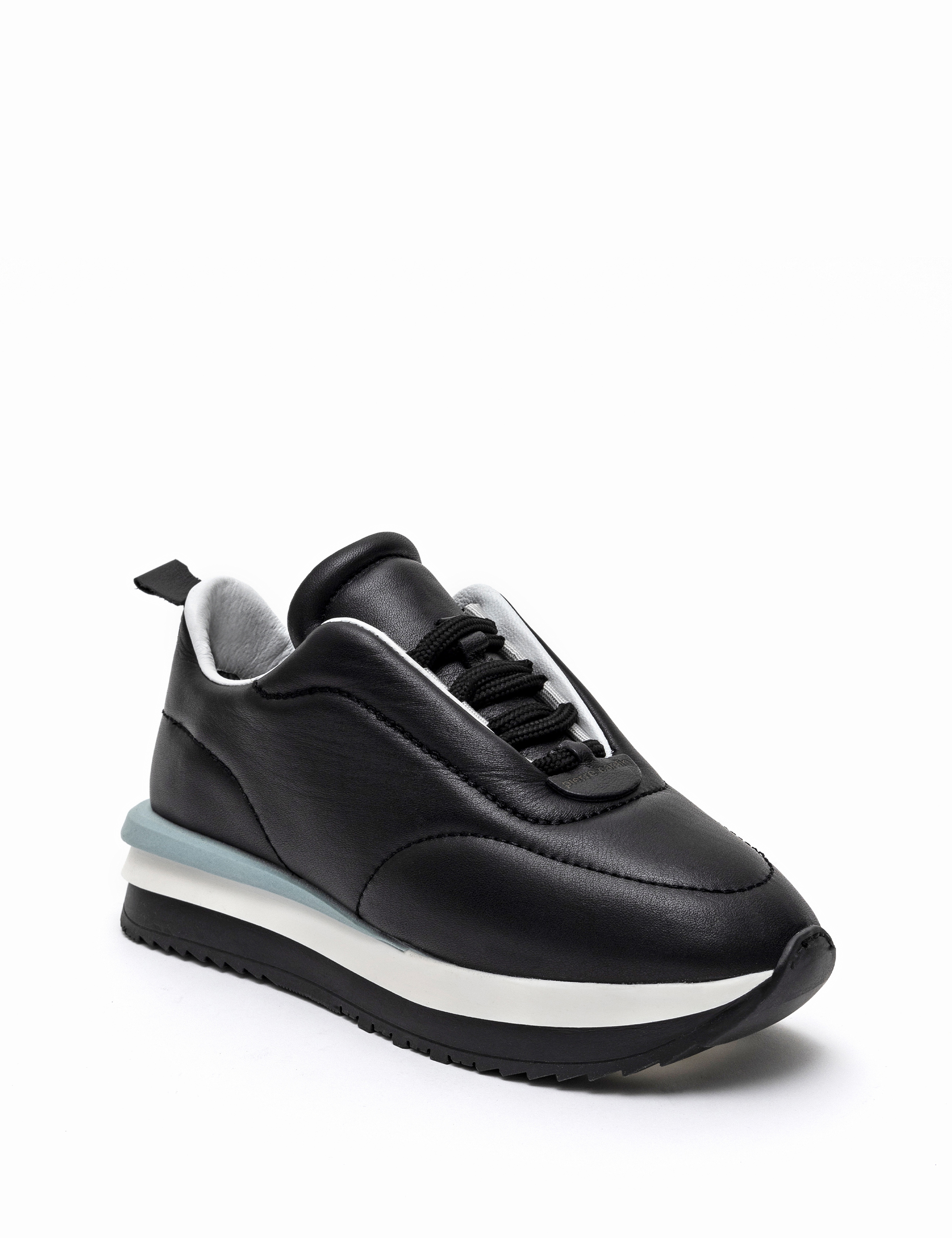 Siyah Deri Sneaker