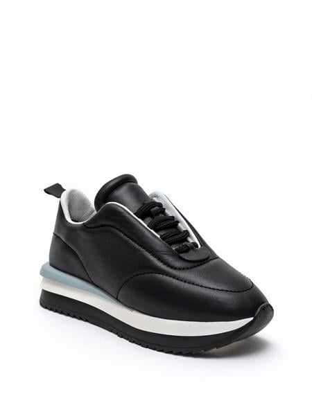 Siyah Deri Sneaker - 50259661002