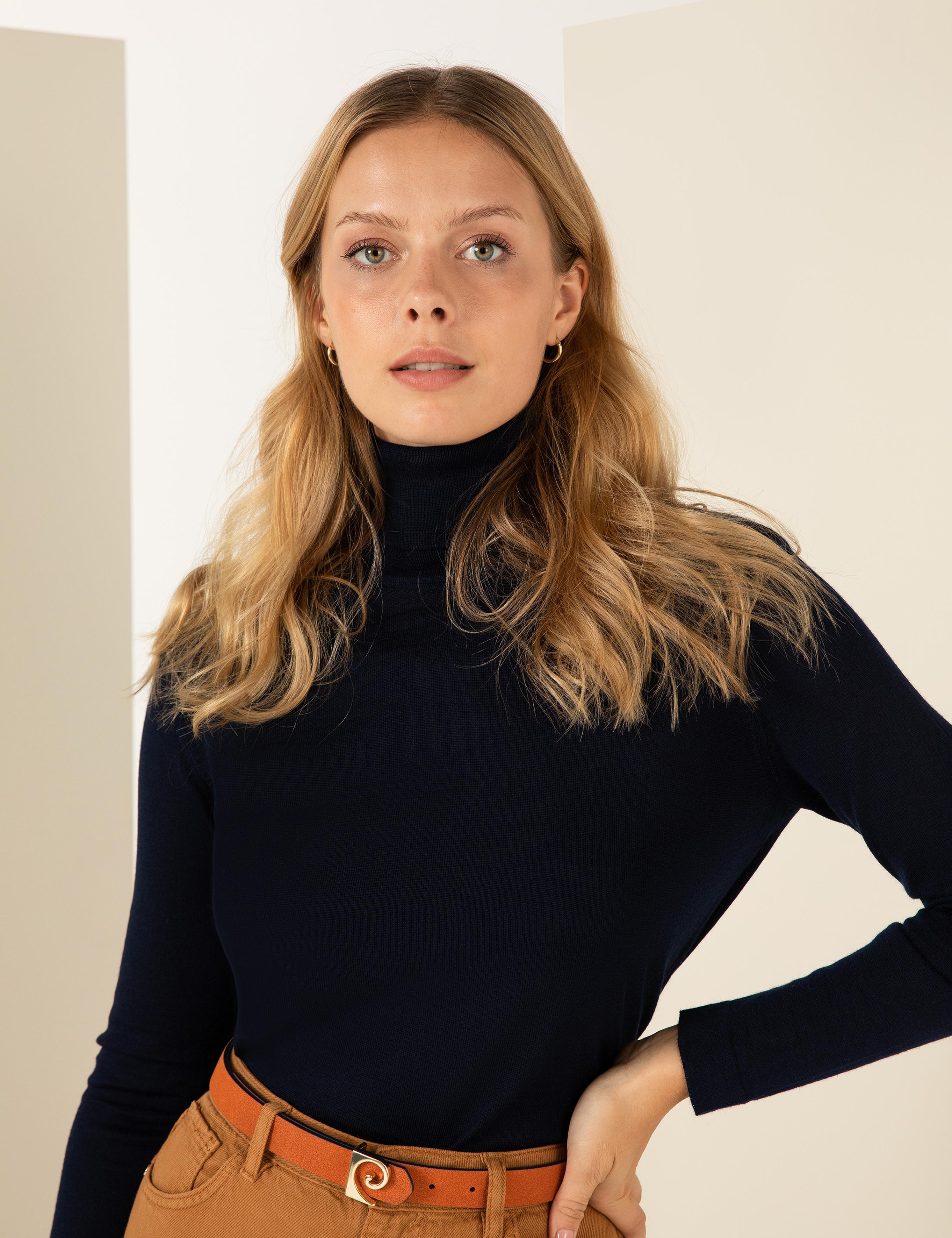 Balıkçı Yaka Lacivert Comfort Fit Kazak