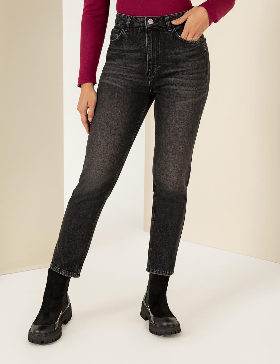 Koyu Gri Jean Pantolon