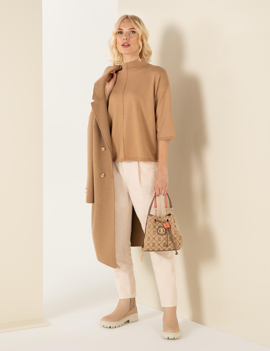 Krem Carrot Fit Spor Pantolon