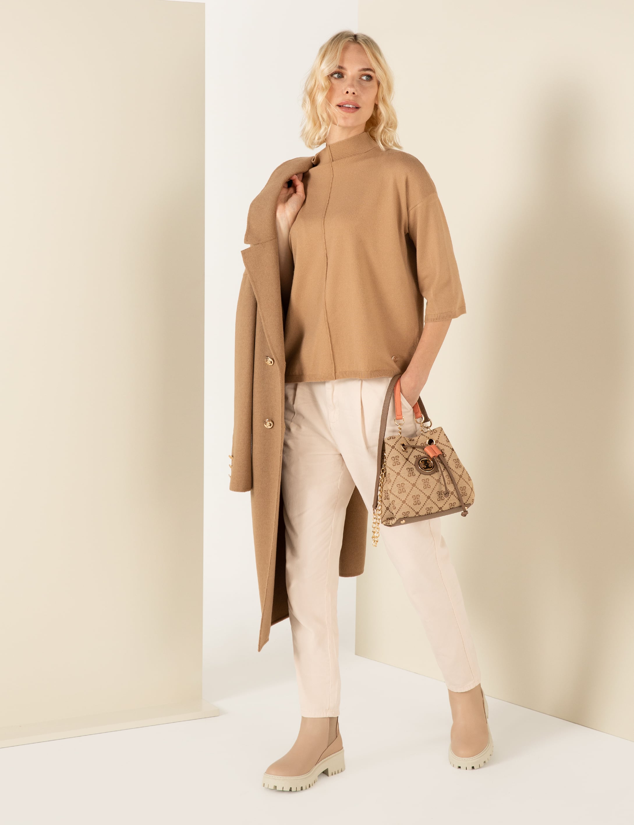 Pierre Cardin Krem Carrot Fit Spor Pantolon görsel 3