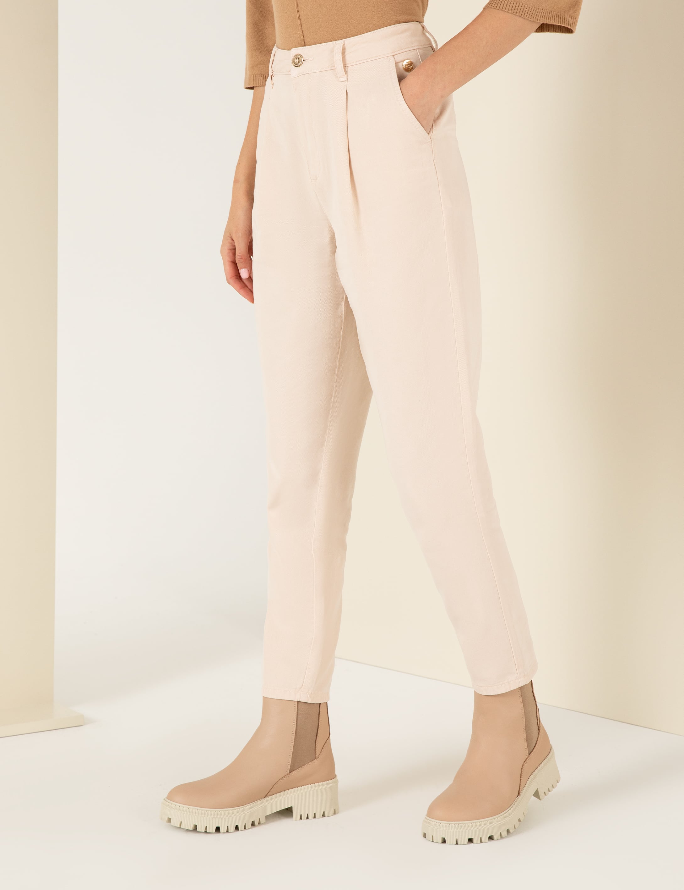 Pierre Cardin Krem Carrot Fit Spor Pantolon görsel 2