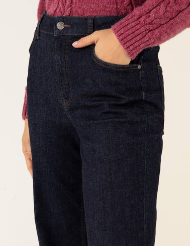 Koyu İndigo Jean Pantolon