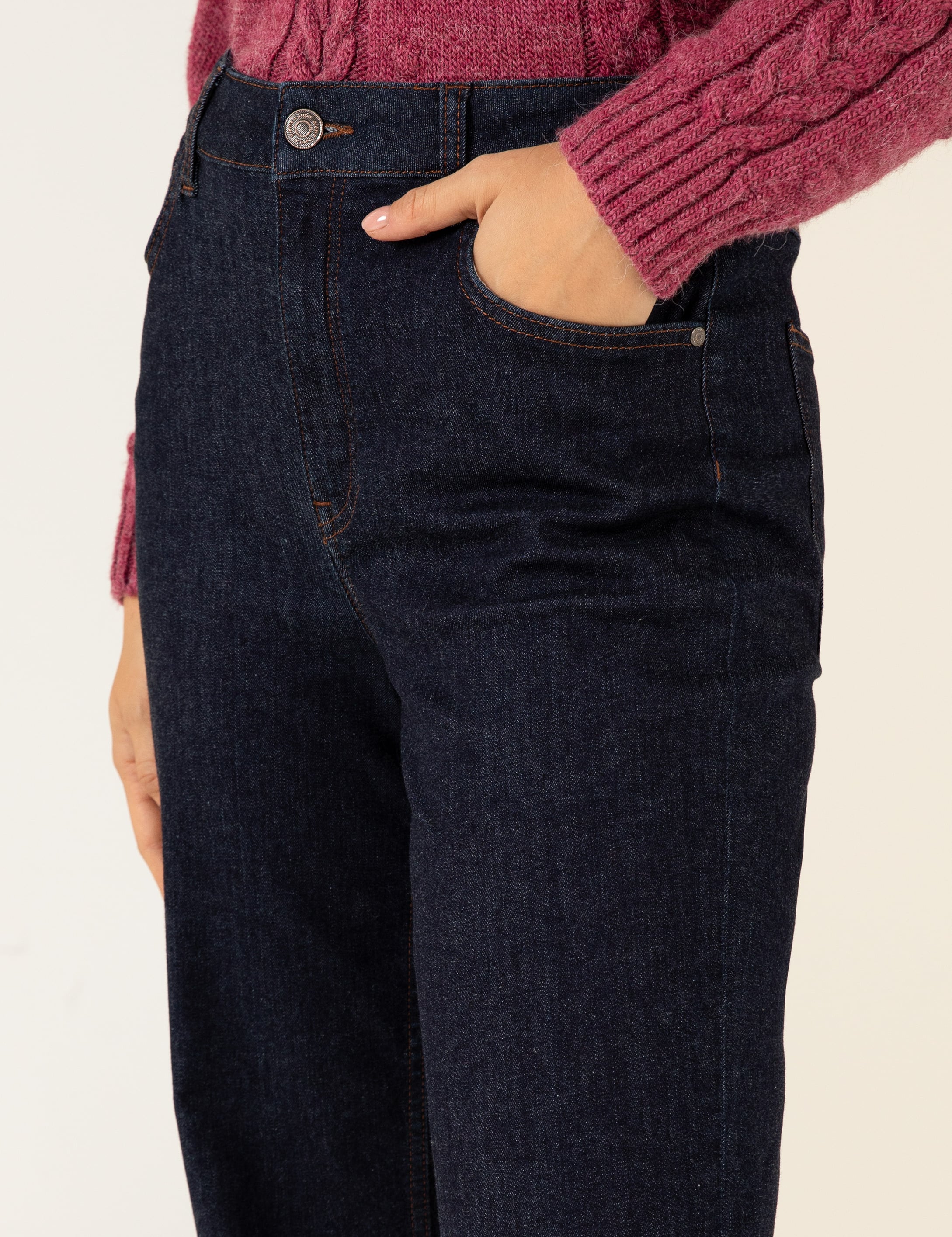 Koyu İndigo Jean Pantolon