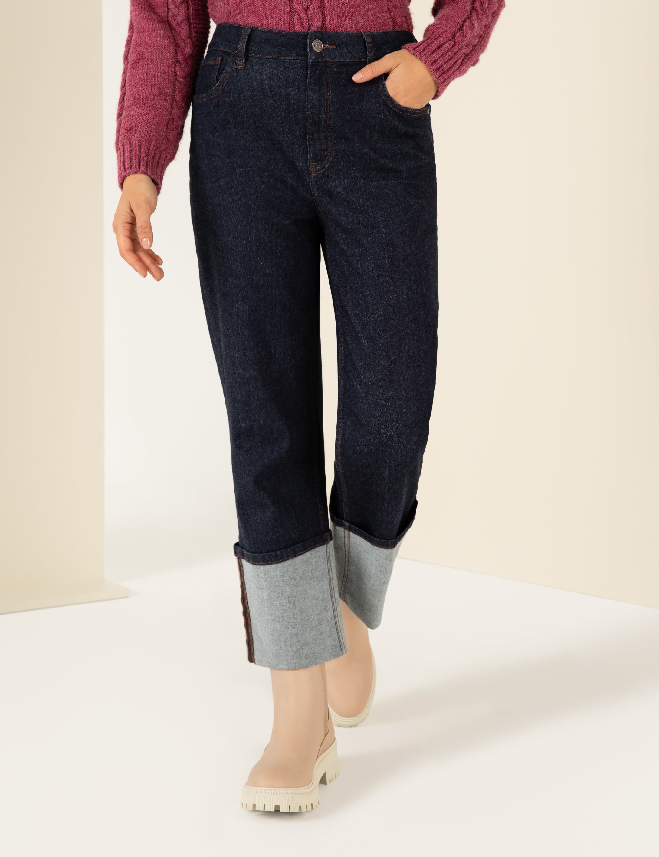 Koyu İndigo Jean Pantolon - Image 2