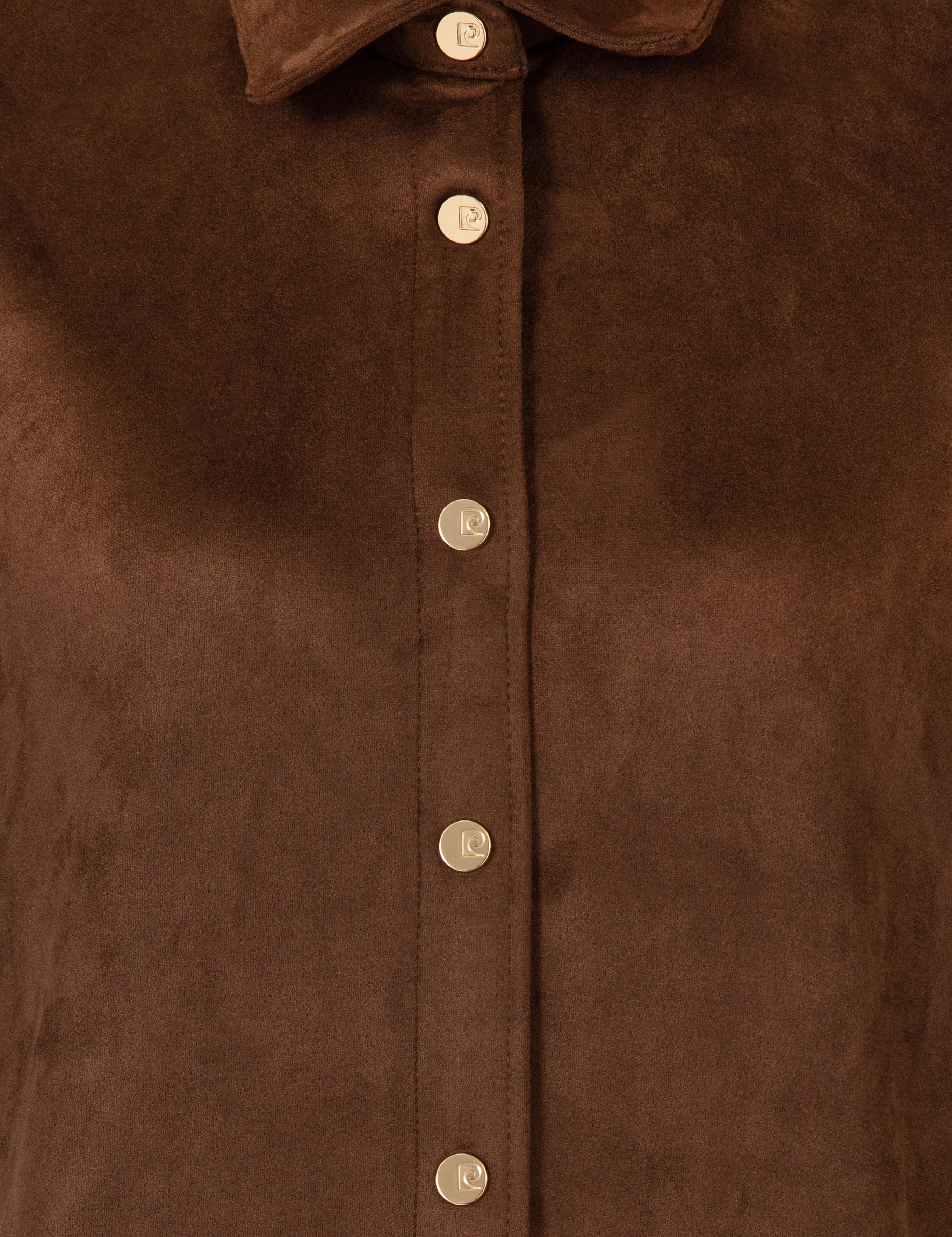Kahverengi Comfort Fit Suni Deri Gömlek