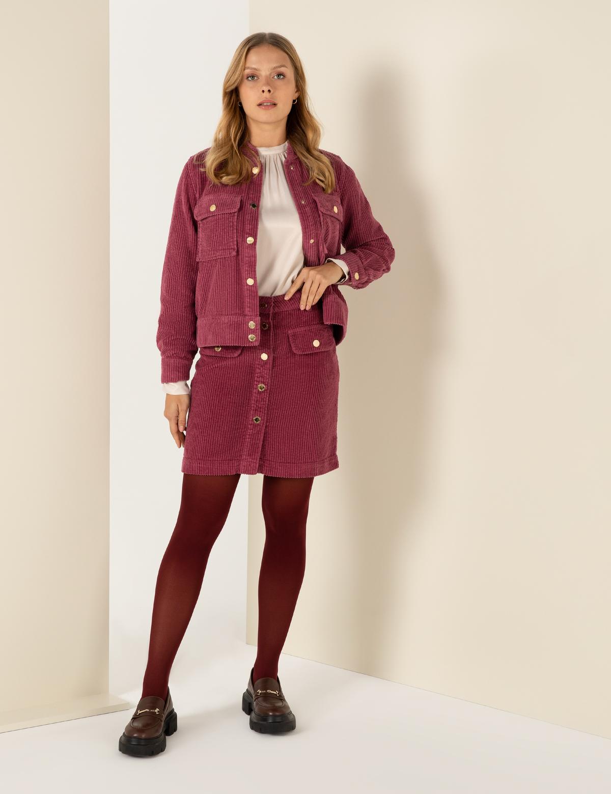 Gül Kurusu A Kesim Dokuma Etek - 50254386001