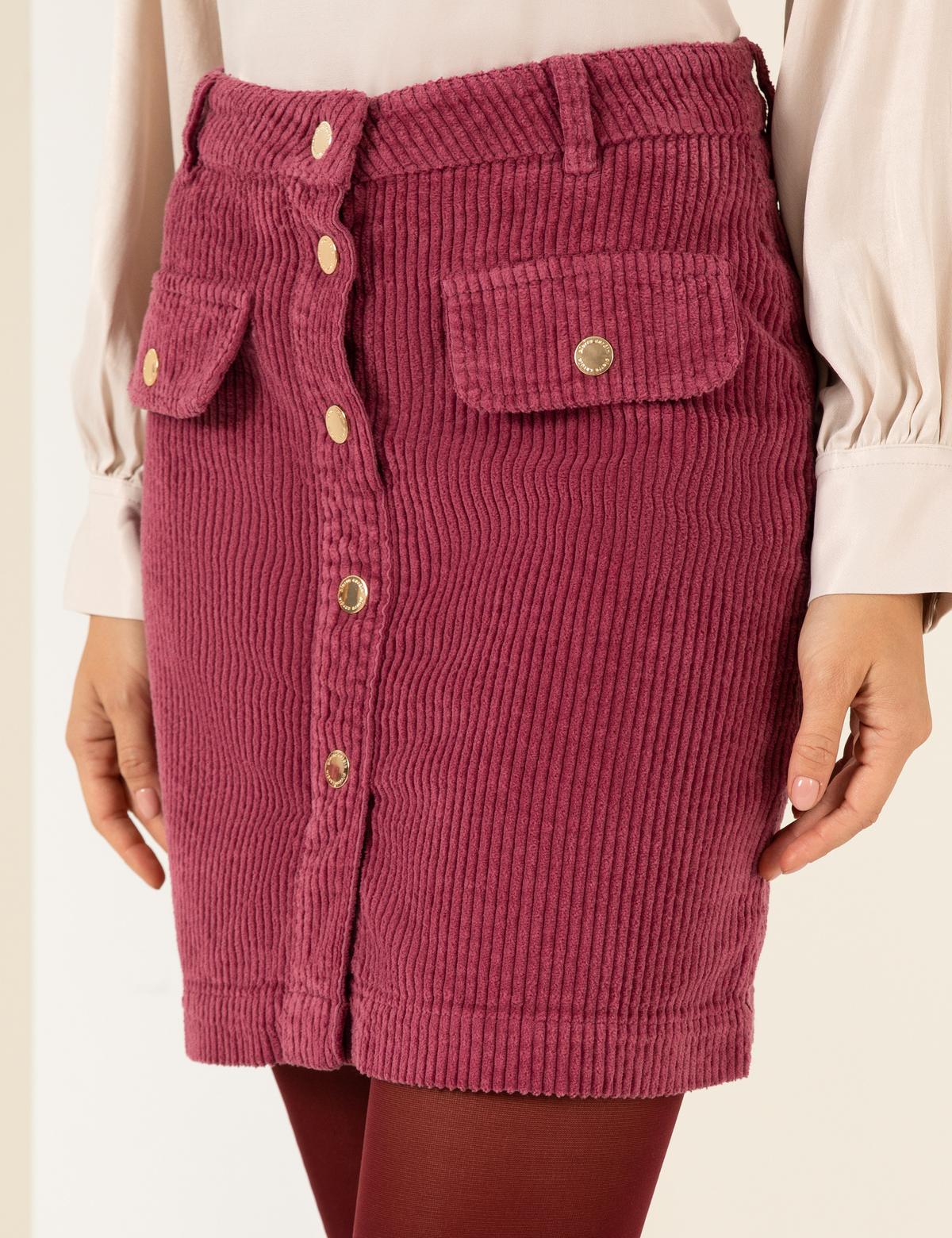 Gül Kurusu A Kesim Dokuma Etek - 50254386001