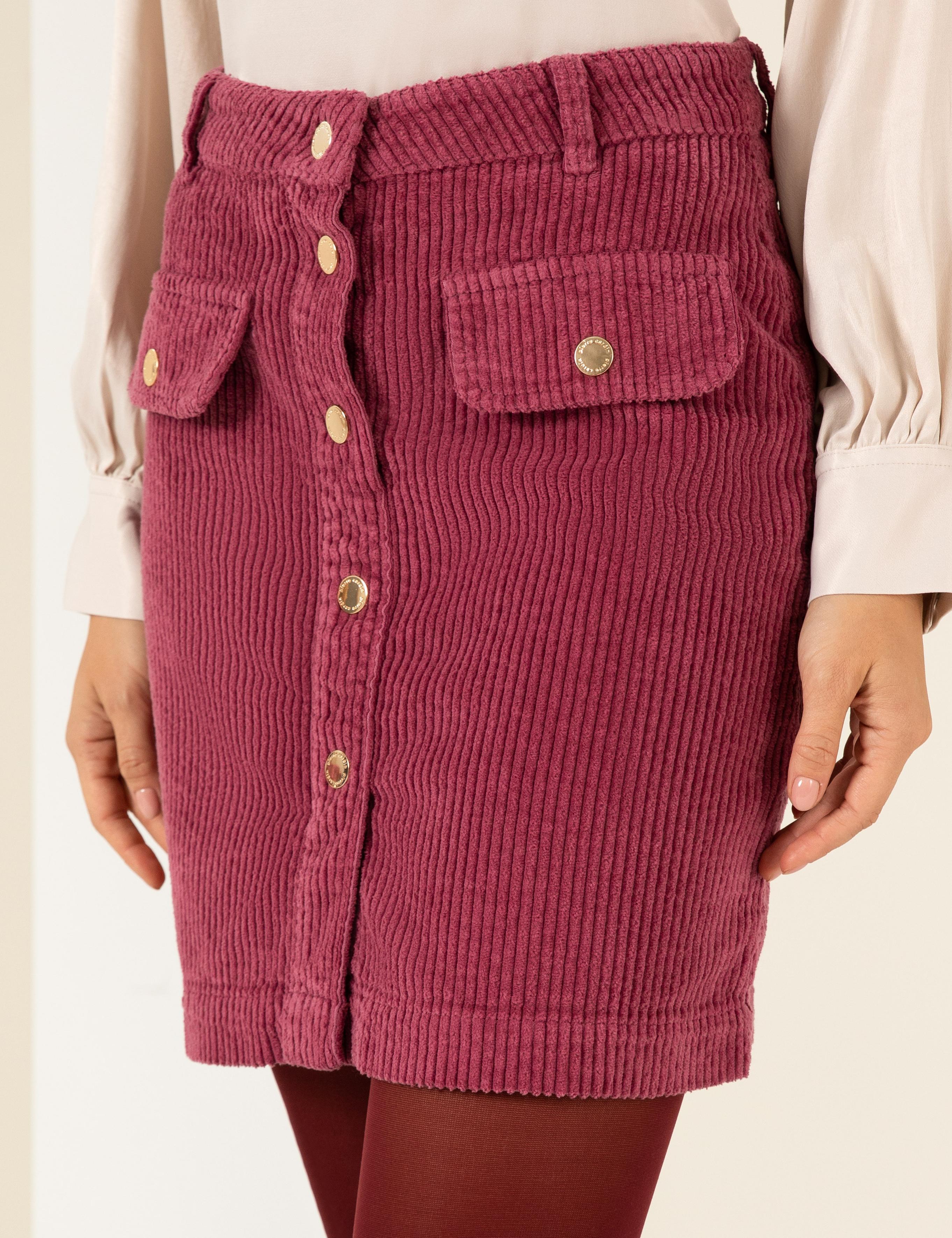 Gül Kurusu A Kesim Dokuma Etek