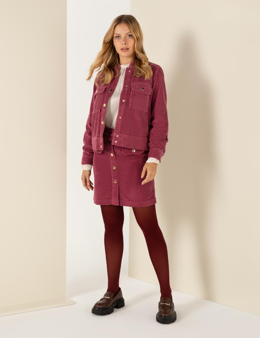 Gül Kurusu A Kesim Dokuma Etek