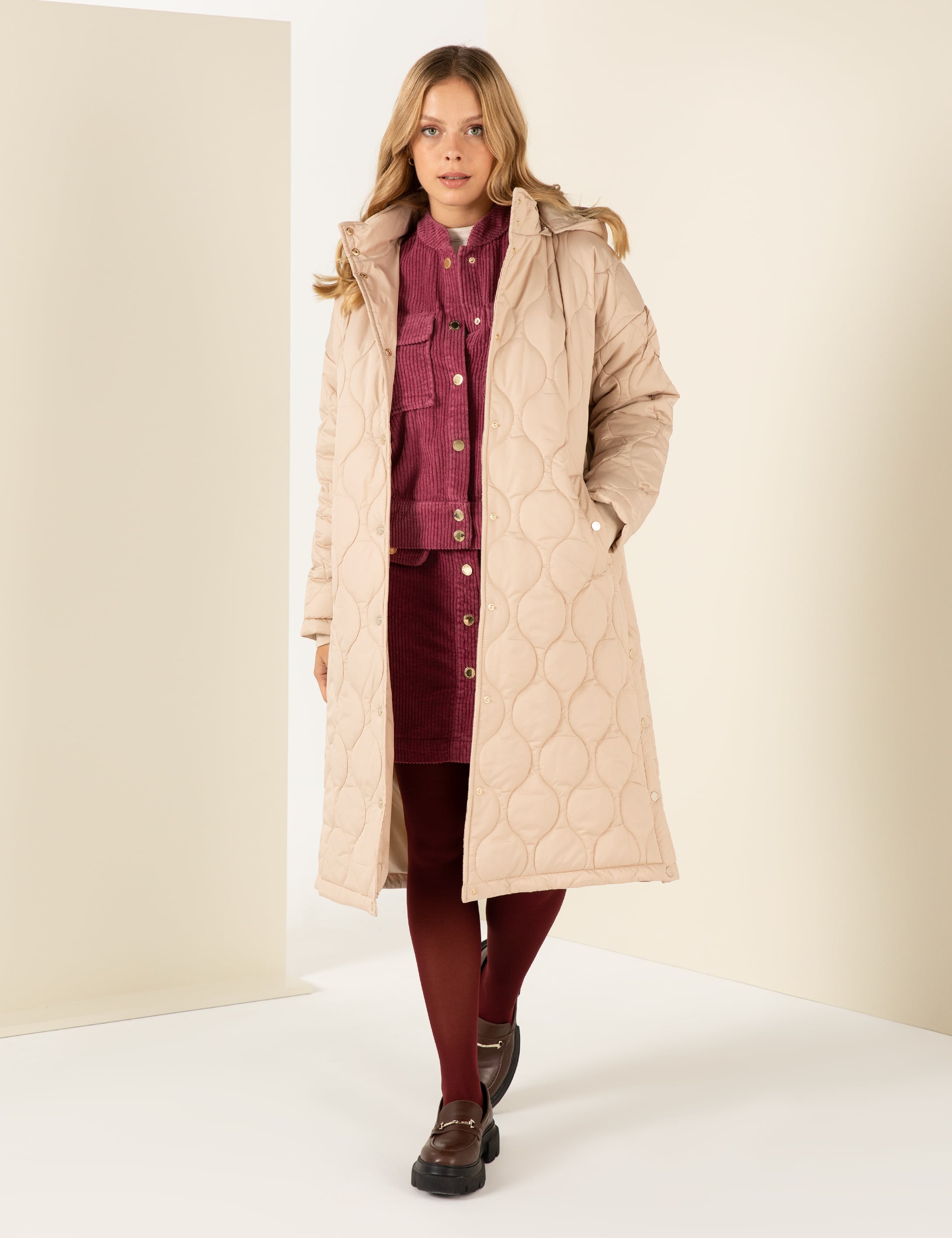 Pierre Cardin Bej Oversize Mont görsel 4